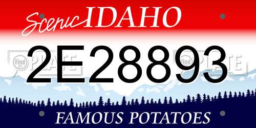 2E28893 Idaho License Plate