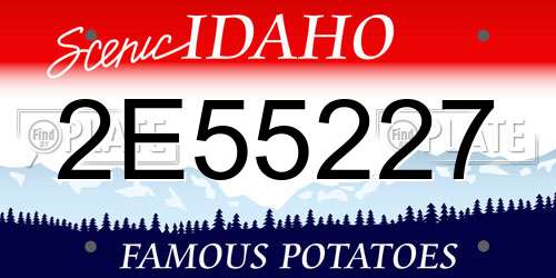 2E55227 Idaho License Plate