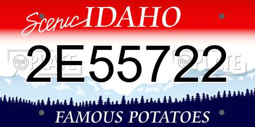 2E55722 Idaho License Plate
