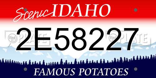 2E58227 Idaho License Plate