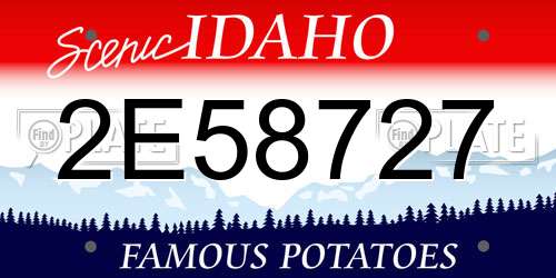 2E58727 Idaho License Plate