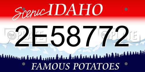 2E58772 Idaho License Plate