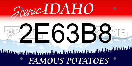 2E63B8 Idaho License Plate