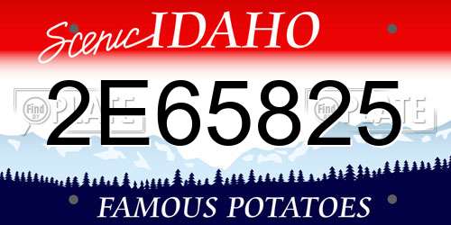 2E65825 Idaho License Plate