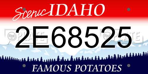 2E68525 Idaho License Plate