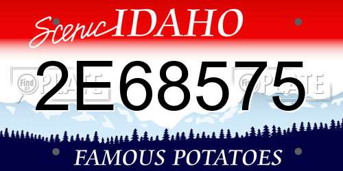 2E68575 Idaho License Plate