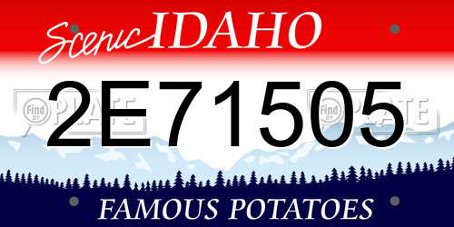2E71505 Idaho License Plate