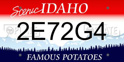 2E72G4 Idaho License Plate