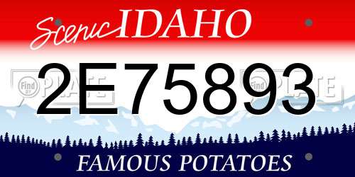 2E75893 Idaho License Plate