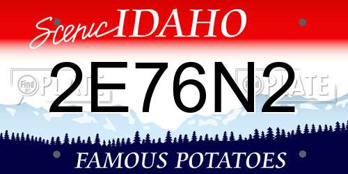 2E76N2 Idaho License Plate