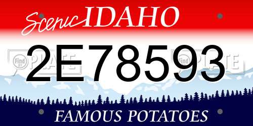 2E78593 Idaho License Plate