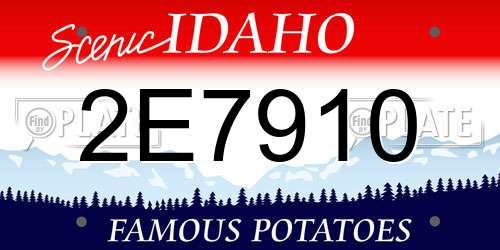2E7910 Idaho License Plate