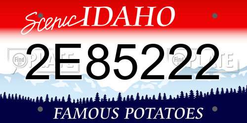 2E85222 Idaho License Plate