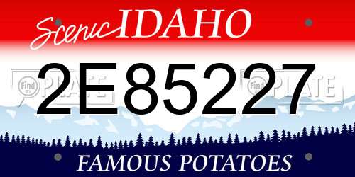 2E85227 Idaho License Plate