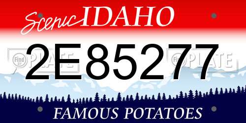 2E85277 Idaho License Plate