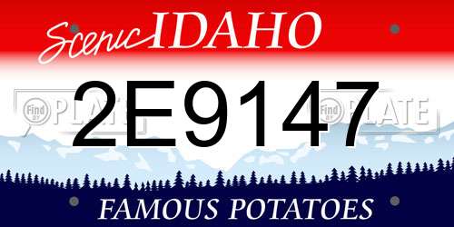 2E9147 Idaho License Plate