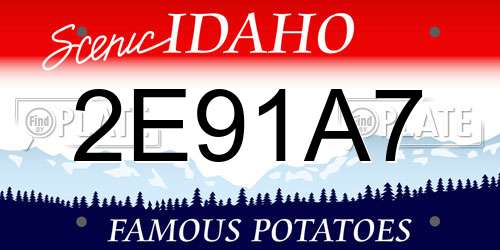 2E91A7 Idaho License Plate