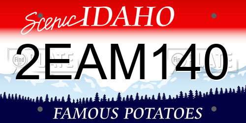 2EAM140 Idaho License Plate