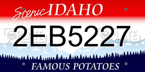 2EB5227 Idaho License Plate