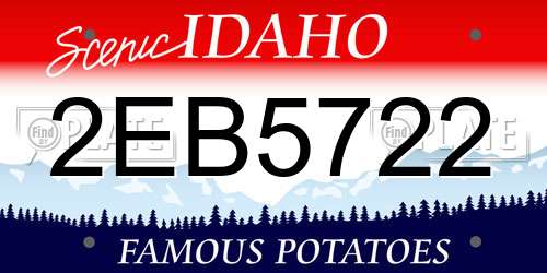 2EB5722 Idaho License Plate
