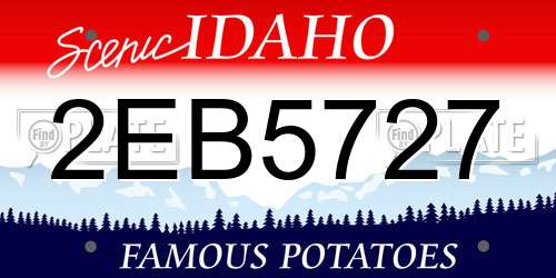 2EB5727 Idaho License Plate