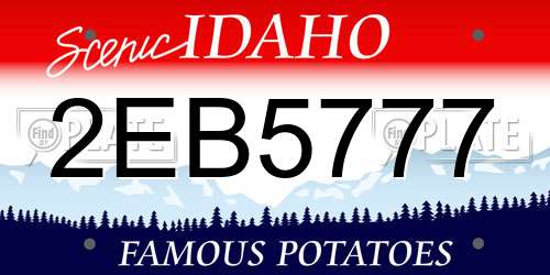 2EB5777 Idaho License Plate
