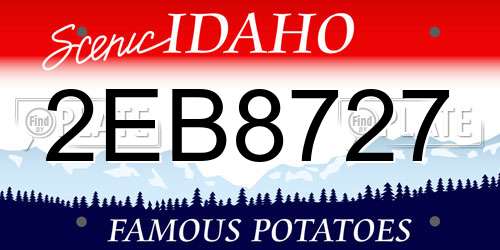 2EB8727 Idaho License Plate
