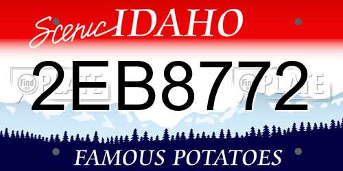 2EB8772 Idaho License Plate