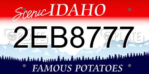 2EB8777 Idaho License Plate