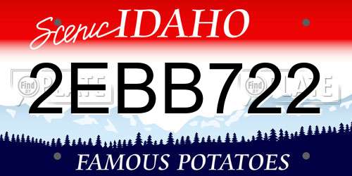 2EBB722 Idaho License Plate