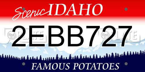 2EBB727 Idaho License Plate