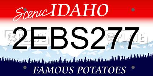 2EBS277 Idaho License Plate