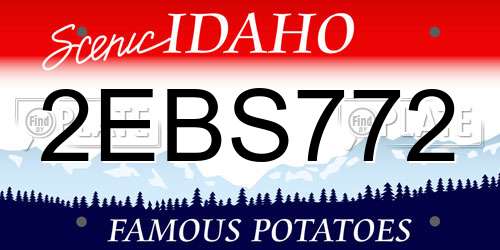 2EBS772 Idaho License Plate