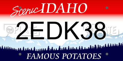 2EDK38 Idaho License Plate