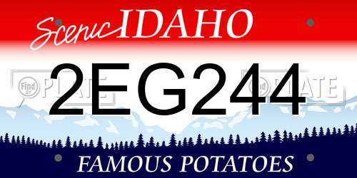 2EG244 Idaho License Plate