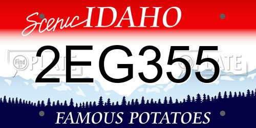 2EG355 Idaho License Plate