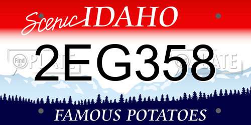 2EG358 Idaho License Plate