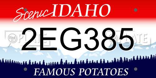 2EG385 Idaho License Plate