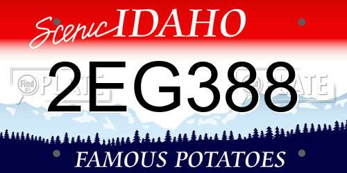 2EG388 Idaho License Plate