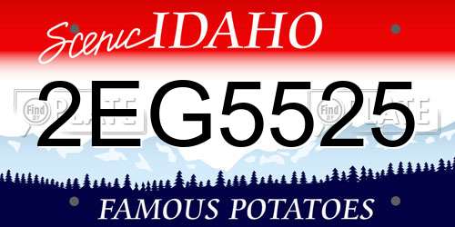 2EG5525 Idaho License Plate