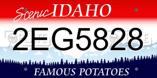 2EG5828 Idaho License Plate