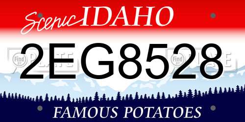 2EG8528 Idaho License Plate