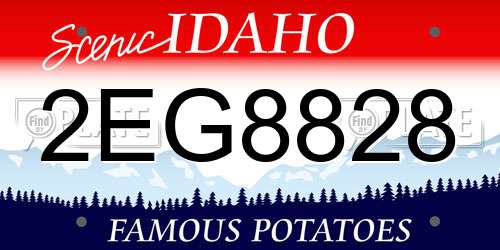 2EG8828 Idaho License Plate