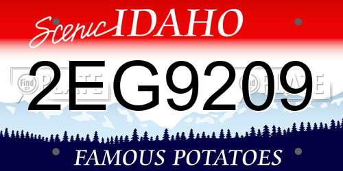 2EG9209 Idaho License Plate