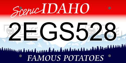 2EGS528 Idaho License Plate