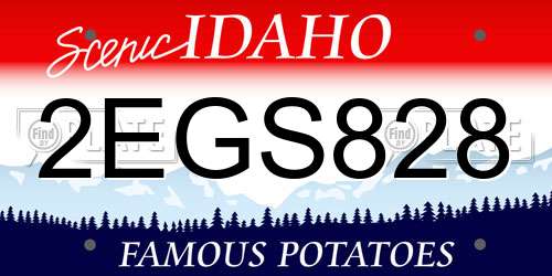 2EGS828 Idaho License Plate