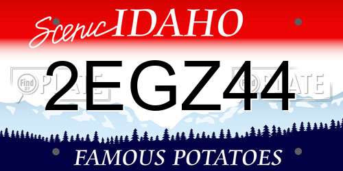 2EGZ44 Idaho License Plate