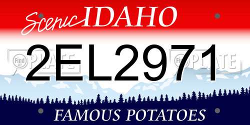 2EL2971 Idaho License Plate