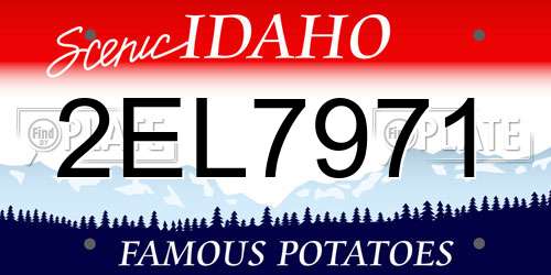 2EL7971 Idaho License Plate