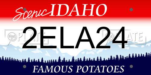 2ELA24 Idaho License Plate